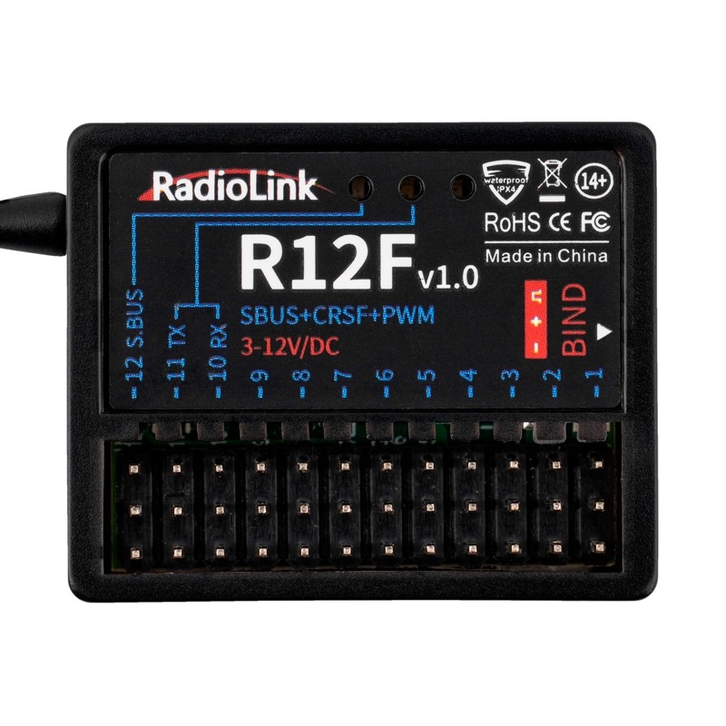 Radiocomandă RadioLink T12D cu receptor R12F
