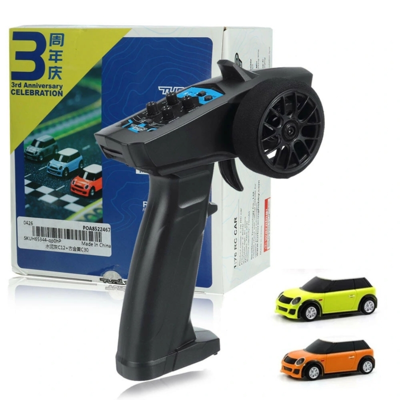 Turbo Racing 1/76 RC Car RTR (fluorescent green+red)