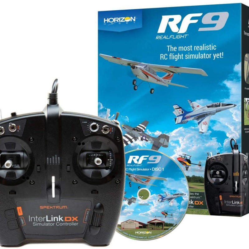 REAL FLIGHT  RF9 FLIGHT SIMULATOR W/INTERLINK DX
