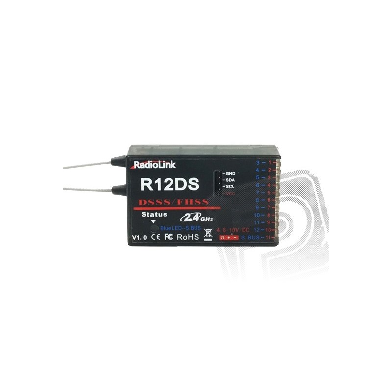 Radiocomandă RADIOLINK AT10II cu receptor R12DS și telemetrie